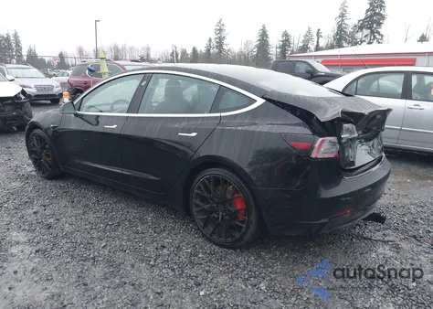 2020 Tesla Model 3 Performance Dual Motor All-Wheel Drive z USA, uszkodzony, nr VIN 5YJ3E1EC3LF623433
